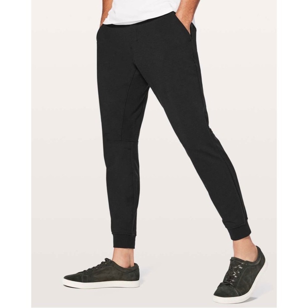 Lululemon City Sweat Jogger Black cotton Tapered Pants Mens Activewear Sz M